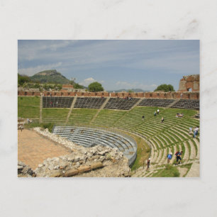 Cartão Postal Europa, Itália, Sicília, Taormina. século 3 2