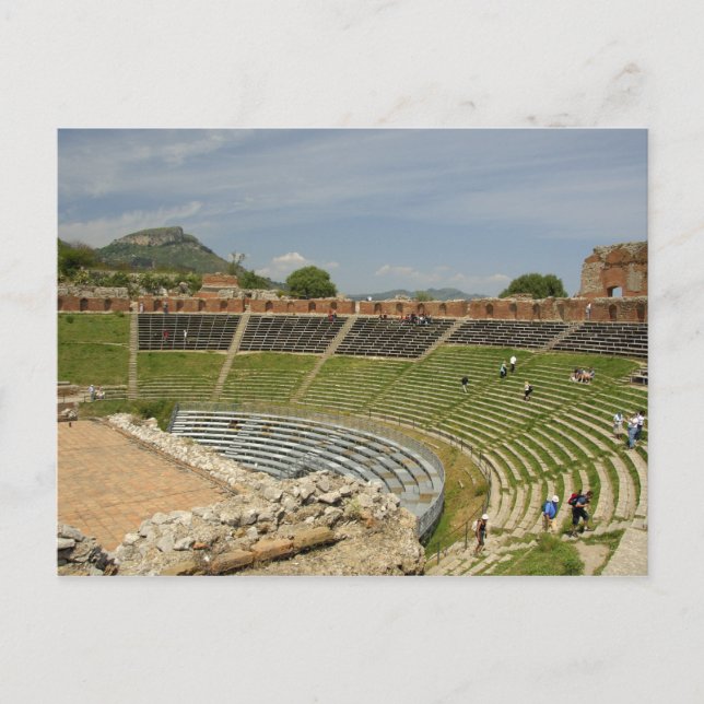 Cartão Postal Europa, Itália, Sicília, Taormina. século II (Frente)