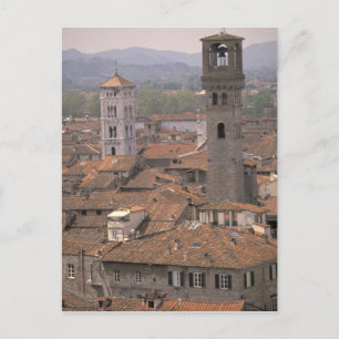Cartão Postal Europa, Itália, Toscana, Lucca, panorama da cidade