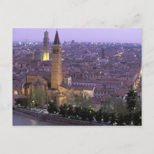 Cartão Postal Europa, Itália, Vêneto, Verona. Vista do Castel