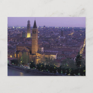 Cartão Postal Europa, Itália, Verona, Vista do Castel S.