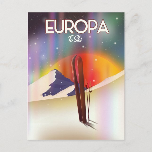 Cartão Postal Europa - Lua de Júpiter Arte Espacial. (Frente)