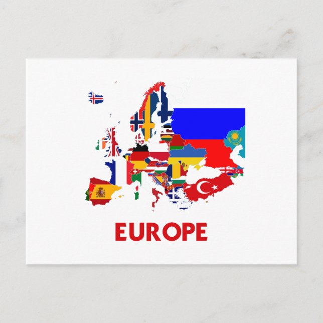 CARTÃO POSTAL EUROPA MAPA (Frente)
