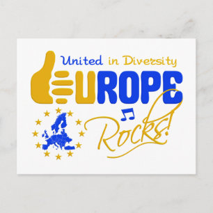 Cartão Postal Europa Rocks! Cartaz