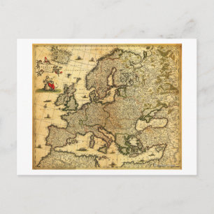 Cartão Postal EuropaMapaPanorâmicoEuropa