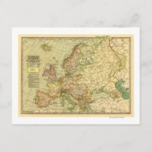 Cartão Postal EuropaMapaPanorâmicoEuropa 3