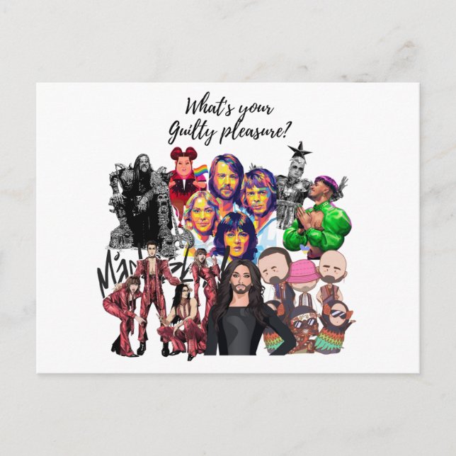 Cartão Postal Eurovision Songcontest 2024 Malmo Sweden Singing (Frente)