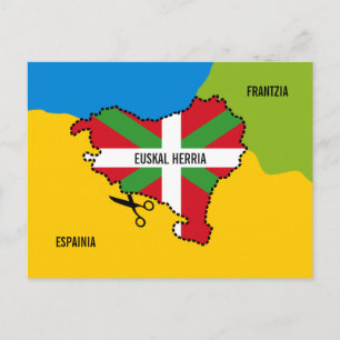 Cartão Postal Euskal Herria: Ikurriña eta euskal independente,