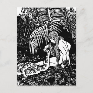 Cartão Postal Eva No Jardim