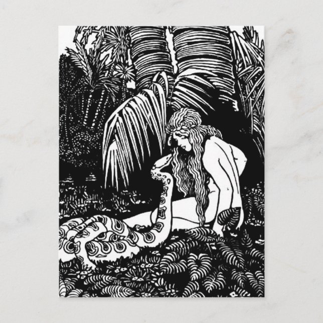 Cartão Postal Eva No Jardim (Frente)