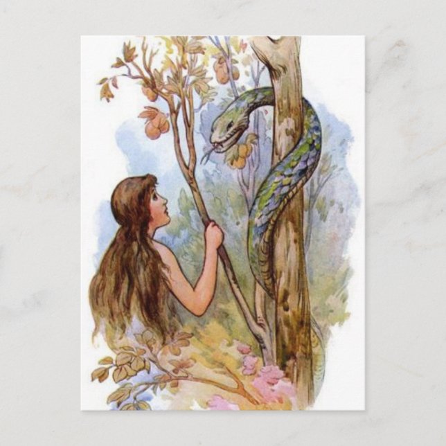 Cartão Postal Eve E A Serpente (Frente)
