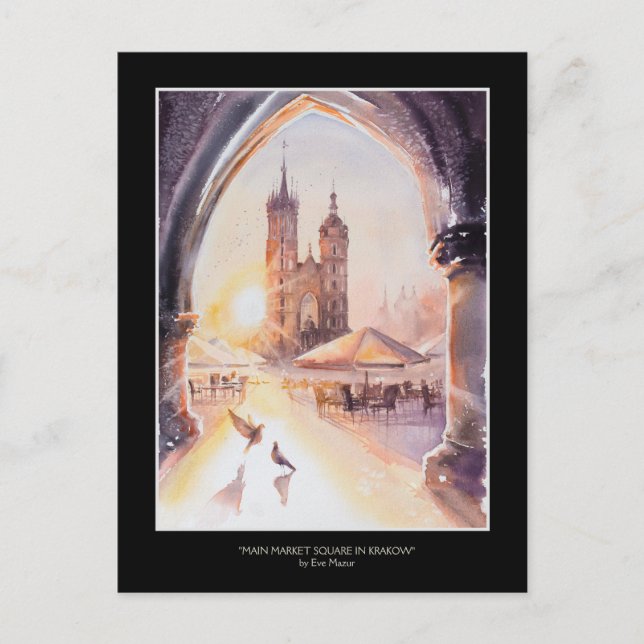 Cartão Postal EVE Painted Krakow Old Town (Frente)