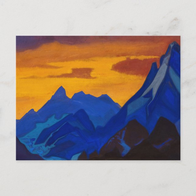Cartão Postal Evening, 1939 by Nicholas Roerich (Frente)