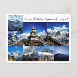 Cartão Postal Everest Trekking, Sagarmatha Park, Himalaia Nepal