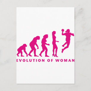 Cartão Postal evolução da mulher de andebol