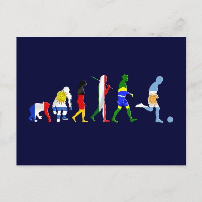 Cartão Postal Evolução do futebol argentino (Frente)