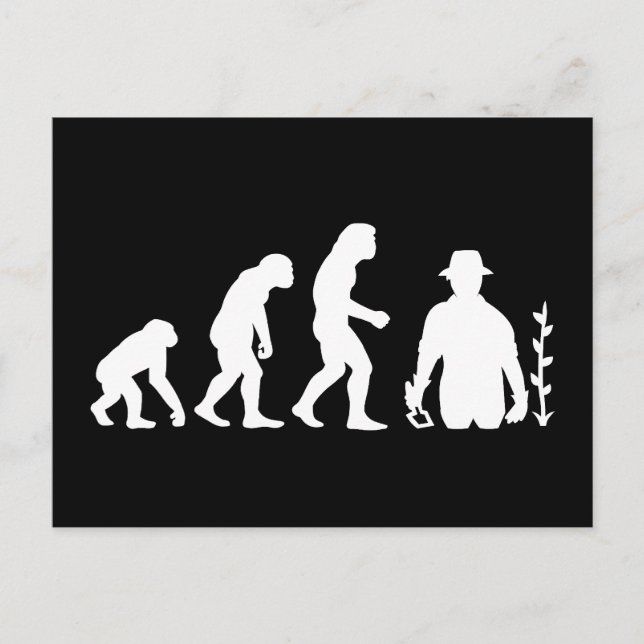 Cartão Postal Evolução do jardineiro (Frente)