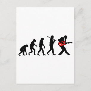 Cartão Postal Evolução do músico de guitarra