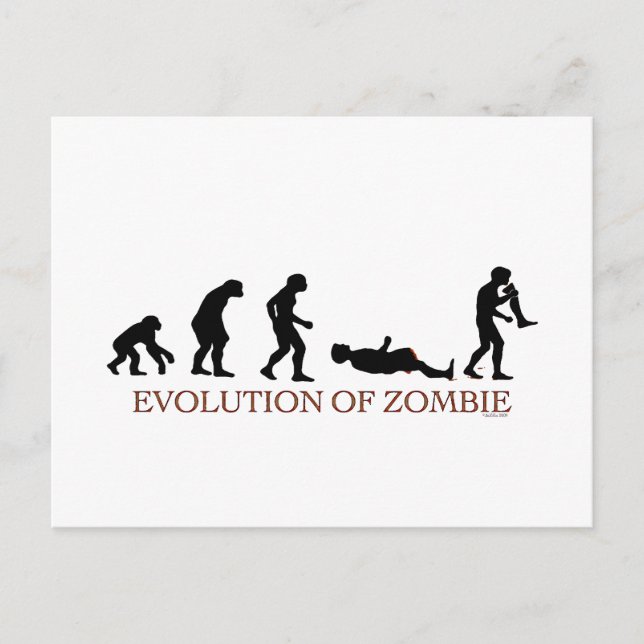 Cartão Postal Evolução do Zombie (Frente)