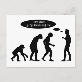 Cartão Postal Evolução Engraçada