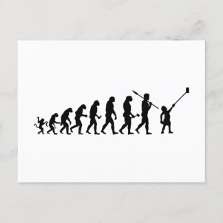 Cartão Postal Evolution Selfie Social Media Evolutionstheorie