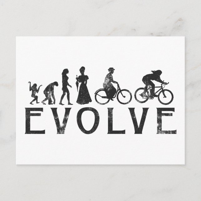 Cartão Postal Evolution Womens Biking (Frente)