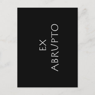 Cartão Postal Ex abruptamente