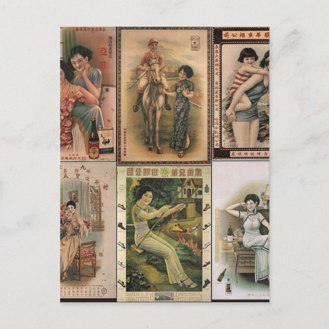 Cartão Postal Ex-Poster Mulheres Xangai (Frente)