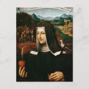 Cartão Postal Ex Voto dedicado à Rua. Catherine de Siena