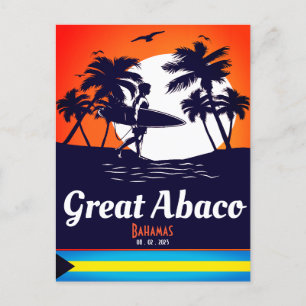 Cartão Postal Excelente Abaco Bahamas Ilha Vintage Souvenirs