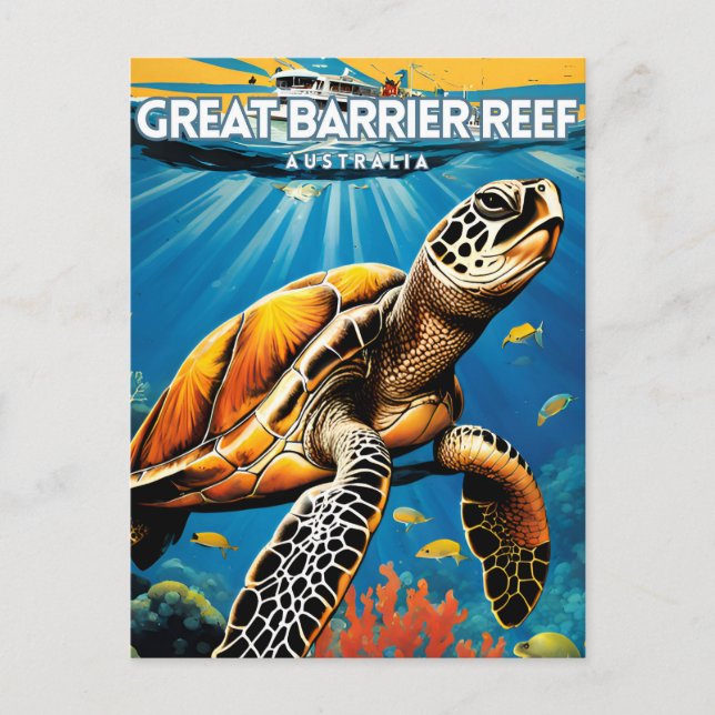 Cartão Postal Excelente Barrier Reef Austrália (Frente)