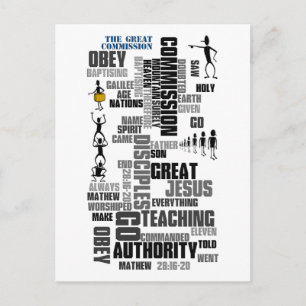 Cartão Postal Excelente Commission Mathew 28 (v1)