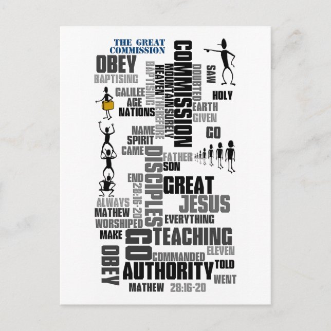 Cartão Postal Excelente Commission Mathew 28 (v1) (Frente)