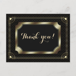 Cartão Postal Excelente Dourado Gatsby Art Deco 20s Casamento Ob