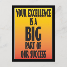 Cartão Postal Excelente Funcionário Obrigado