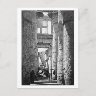 Cartão Postal Excelente Hypostyle Hall Karnak Egito ~ 1845