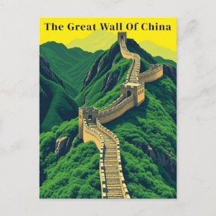Cartão Postal Excelente Muro da Viagens vintage na China