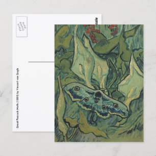 Cartão Postal Excelente Peacock Moth por Vincent van Gogh