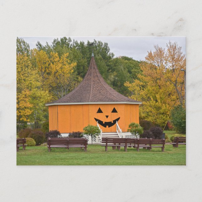 Cartão Postal Excelente Pumpkin Gazebo, Newport, Vermont (Frente)