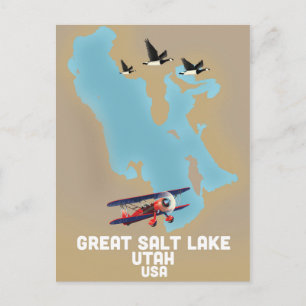 Cartão Postal Excelente Salt Lake, Poster de viagens de Utah