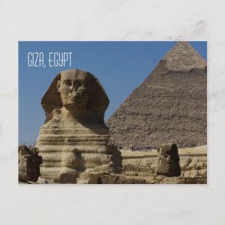 Cartão Postal Excelente Sphinx Estátua Giza Cairo Egito Viagem