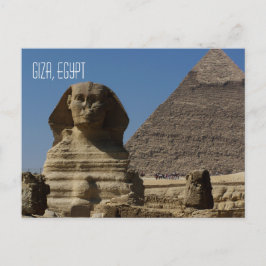 Cartão Postal Excelente Sphinx Estátua Giza Cairo Egito Viagem