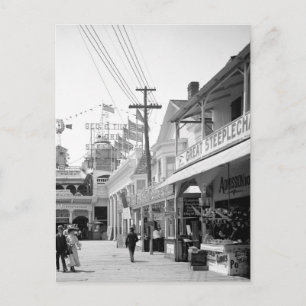Cartão Postal Excelente Steeplechase, Bowery, Coney Island 1903