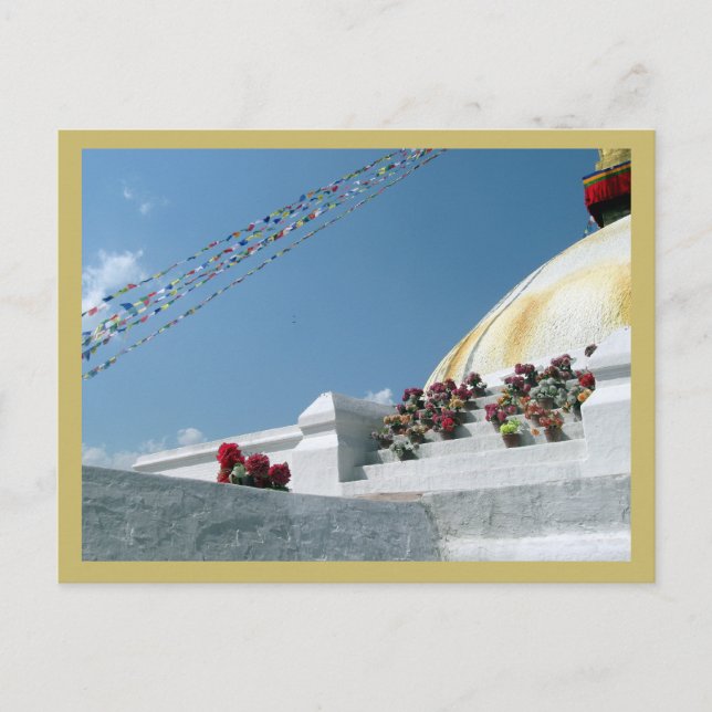 Cartão Postal Excelente Stupa de Boudhanath (Frente)