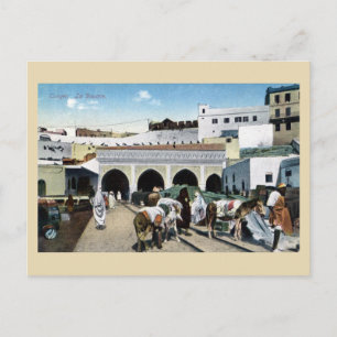 Cartão Postal Excelente vintage estância aduaneira de Marrocos 