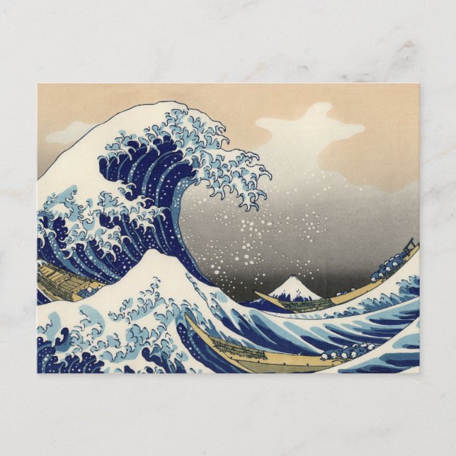 Cartão Postal Excelente Wave Kanagawa - Pintura Japonesa (Frente)