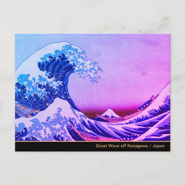 Cartão Postal Excelente Wave off Kanagawa & Japonês Art /Japão (Frente)