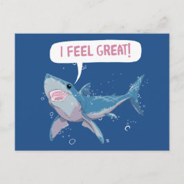 Cartão Postal Excelente White Shark sente Excelente