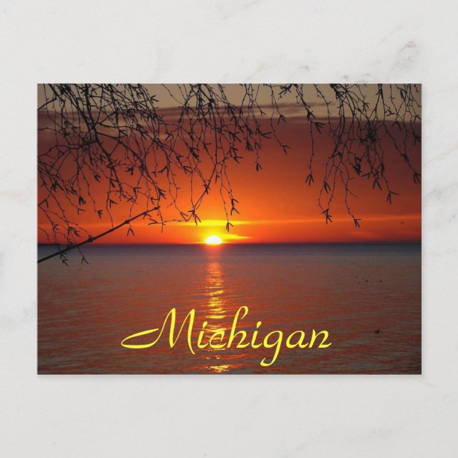 Cartão Postal Excelentes Lagos Sunset por Bobby Mikul (Frente)