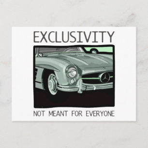Cartão Postal Exclusividade e riqueza - velho carro clássico Gul